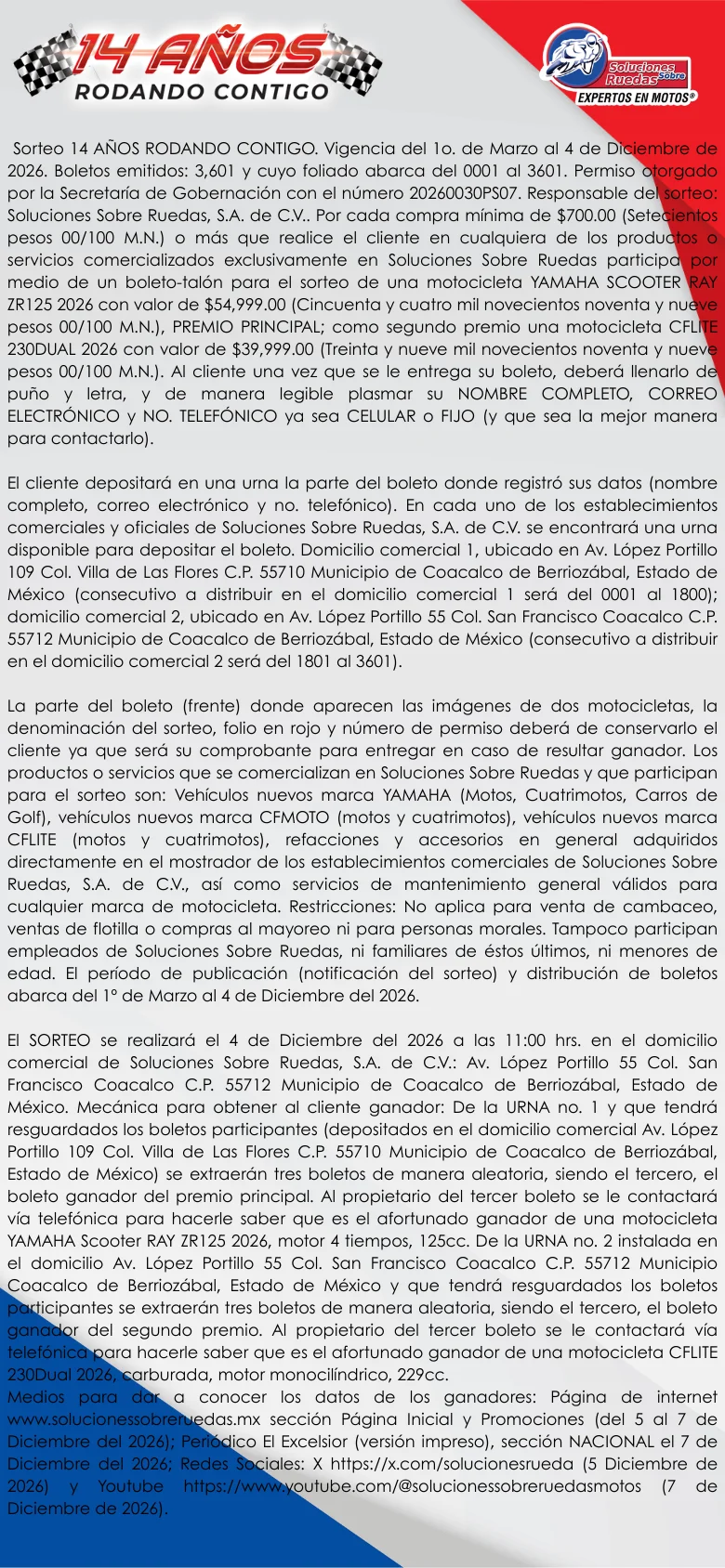 Promociones Soluciones Sobre Ruedas